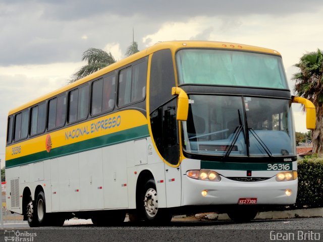 Nacional Expresso 36316 na cidade de Uberlândia, Minas Gerais, Brasil, por Gean Brito. Número da foto: #637538.