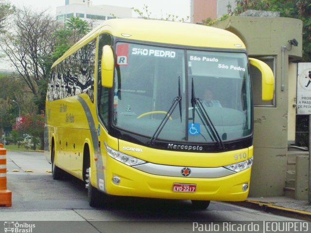 Viação São Paulo São Pedro 910 na cidade de São Paulo, São Paulo, Brasil, por Paulo Ricardo. Número da foto: #640429.