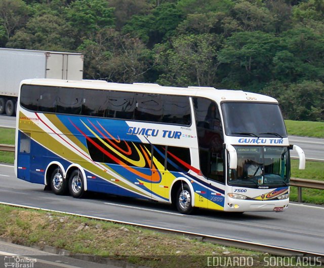 Guaçu Tur Viagens e Turismo 7500 na cidade de Araçariguama, São Paulo, Brasil, por EDUARDO - SOROCABUS. Número da foto: #639933.