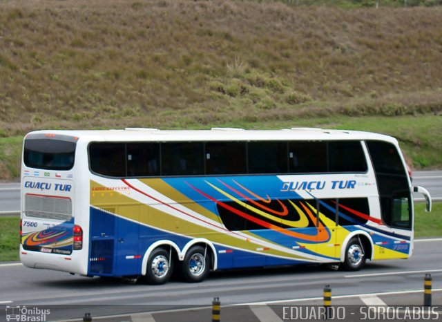 Guaçu Tur Viagens e Turismo 7500 na cidade de Araçariguama, São Paulo, Brasil, por EDUARDO - SOROCABUS. Número da foto: #639904.