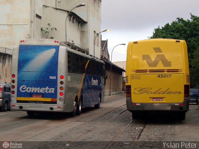 Viação Itapemirim 45017 na cidade de Rio de Janeiro, Rio de Janeiro, Brasil, por Yslan Peter. Número da foto: #597275.