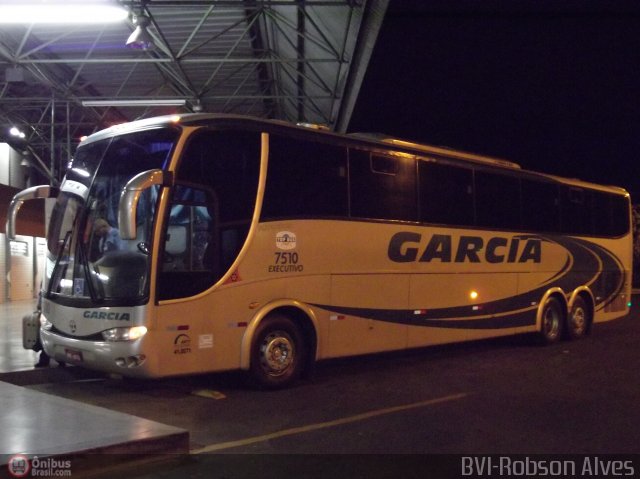 Viação Garcia 7510 na cidade de Paranavaí, Paraná, Brasil, por Robson Alves. Número da foto: #597225.