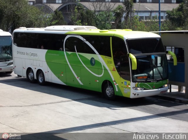 Expresso Princesa dos Campos 5938 na cidade de Curitiba, Paraná, Brasil, por Andrews  Fuscolin. Número da foto: #597725.