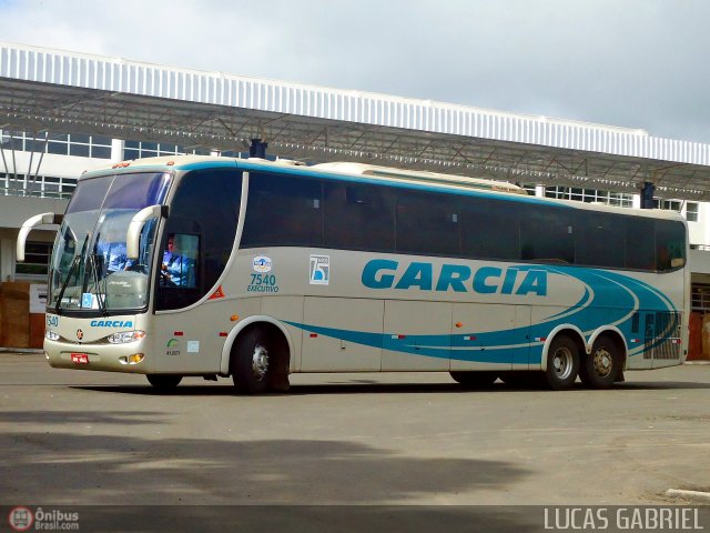 Viação Garcia 7540 na cidade de Telêmaco Borba, Paraná, Brasil, por Lucas Gabriel. Número da foto: #597735.