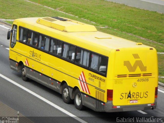 Viação Itapemirim 40505 na cidade de Aparecida, São Paulo, Brasil, por Gabriel Valladares. Número da foto: #599121.