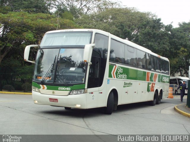 Cia. São Geraldo de Viação 20040 na cidade de São Paulo, São Paulo, Brasil, por Paulo Ricardo. Número da foto: #602167.