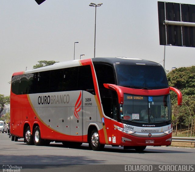 Viação Ouro Branco 16894 na cidade de São Paulo, São Paulo, Brasil, por EDUARDO - SOROCABUS. Número da foto: #602949.