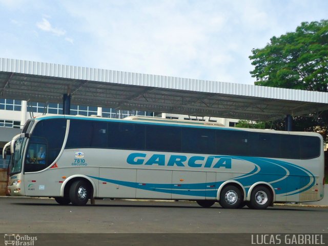 Viação Garcia 7810 na cidade de Telêmaco Borba, Paraná, Brasil, por Lucas Gabriel. Número da foto: #604517.