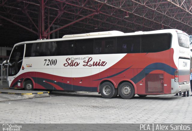 Expresso São Luiz 7200 na cidade de Maceió, Alagoas, Brasil, por Alex Santos. ID da foto: 603523.