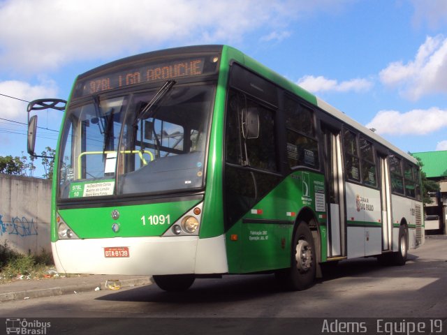 Viação Santa Brígida 1 1091 na cidade de São Paulo, São Paulo, Brasil, por Adems  Equipe 19. Número da foto: #604586.