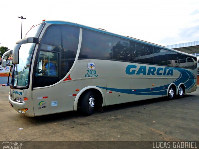 Viação Garcia 7810 na cidade de Telêmaco Borba, Paraná, Brasil, por Lucas Gabriel. Número da foto: #604449.