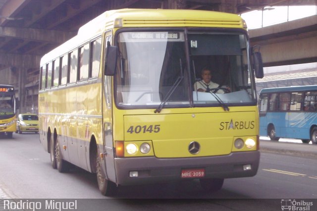 Viação Itapemirim 40145 na cidade de Rio de Janeiro, Rio de Janeiro, Brasil, por Rodrigo Miguel. ID da foto: 604309.