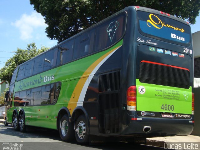 Diamond Bus Locação e Transportes 4600 na cidade de Belo Horizonte, Minas Gerais, Brasil, por Lucas Leite. Número da foto: #605032.