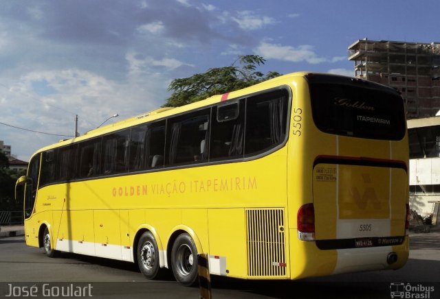 Viação Itapemirim 5505 na cidade de Muriaé, Minas Gerais, Brasil, por José Goulart. ID da foto: 645702.