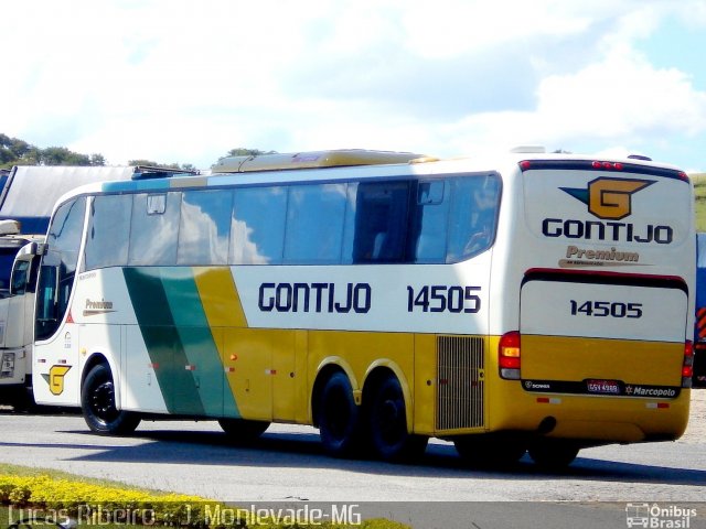 Empresa Gontijo de Transportes 14505 na cidade de João Monlevade, Minas Gerais, Brasil, por Lucas  Ribeiro. Número da foto: #660844.