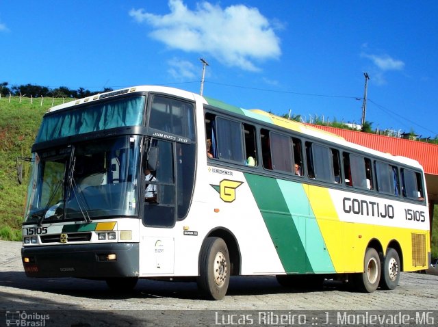 Empresa Gontijo de Transportes 15105 na cidade de João Monlevade, Minas Gerais, Brasil, por Lucas  Ribeiro. Número da foto: #660875.