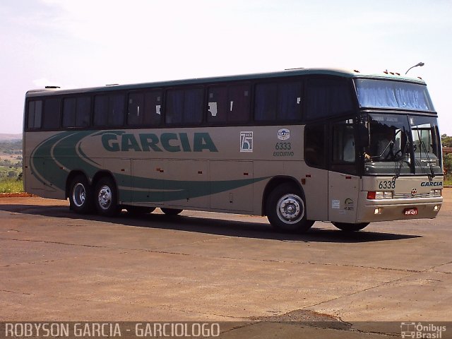 Viação Garcia 6333 na cidade de Cornélio Procópio, Paraná, Brasil, por Robyson Garcia. ID da foto: 662504.