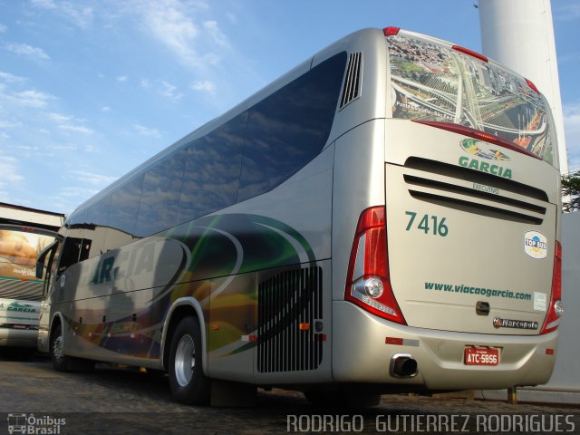 Viação Garcia 7416 na cidade de Maringá, Paraná, Brasil, por Rodrigo  Gutierrez Rodrigues. Número da foto: #665043.