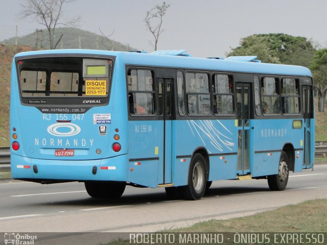 Viação Normandy do Triângulo RJ 155.047 na cidade de Queimados, Rio de Janeiro, Brasil, por Roberto Marinho - Ônibus Expresso. Número da foto: #665167.