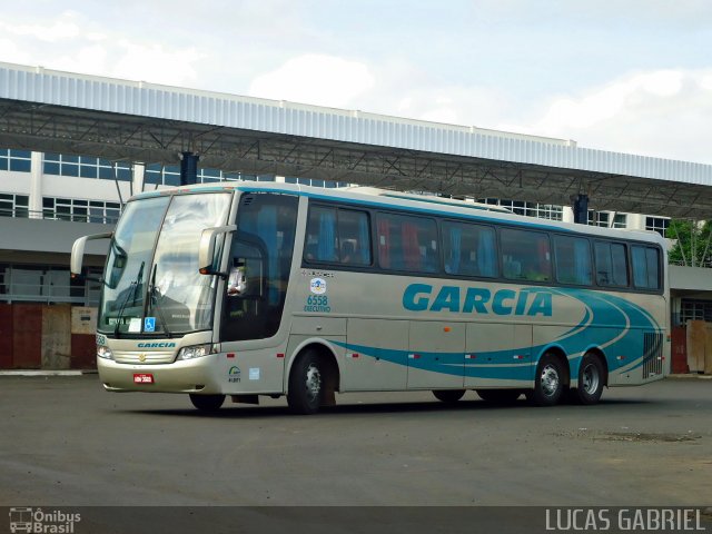 Viação Garcia 6558 na cidade de Telêmaco Borba, Paraná, Brasil, por Lucas Gabriel. Número da foto: #665606.