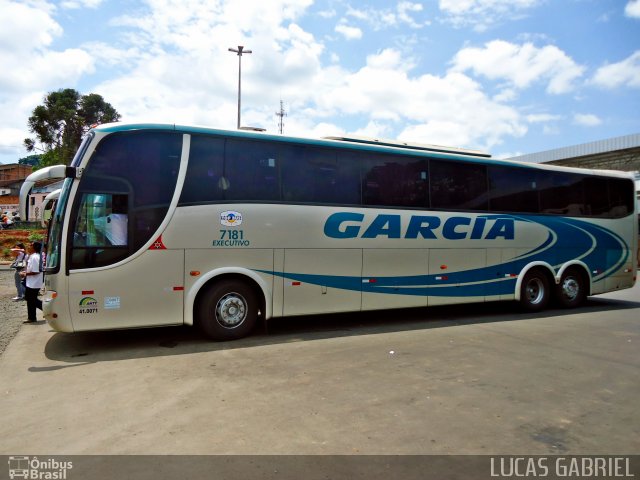 Viação Garcia 7181 na cidade de Telêmaco Borba, Paraná, Brasil, por Lucas Gabriel. Número da foto: #665618.