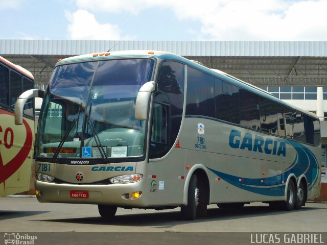 Viação Garcia 7181 na cidade de Telêmaco Borba, Paraná, Brasil, por Lucas Gabriel. Número da foto: #665614.