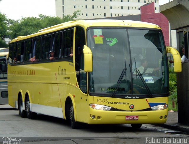 Viação Itapemirim 8005 na cidade de São Paulo, São Paulo, Brasil, por Fábio Barbano. ID da foto: 666162.