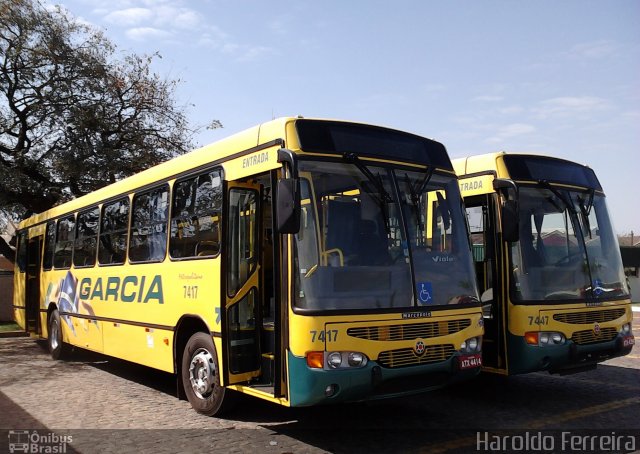 Viação Garcia 7417 na cidade de Londrina, Paraná, Brasil, por Haroldo Ferreira. Número da foto: #668217.
