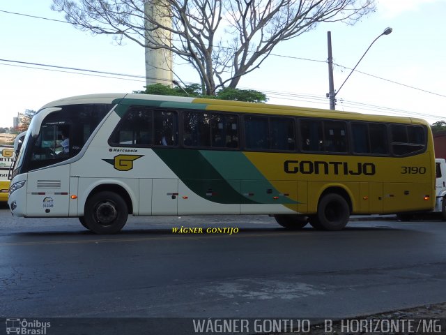 Empresa Gontijo de Transportes 3190 na cidade de Belo Horizonte, Minas Gerais, Brasil, por Wagner Gontijo Várzea da Palma-mg. ID da foto: 672808.