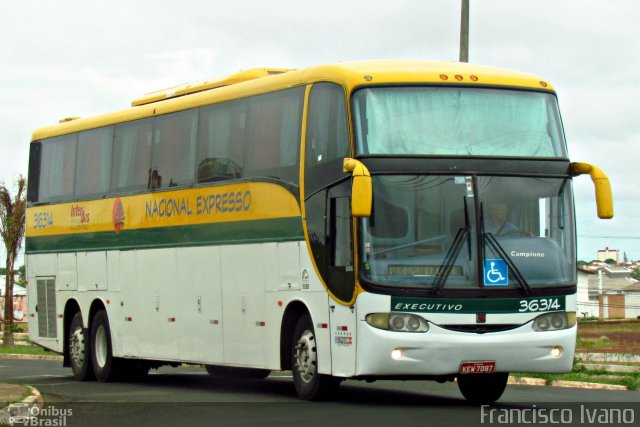 Nacional Expresso 36314 na cidade de Marília, São Paulo, Brasil, por Francisco Ivano. Número da foto: #674223.