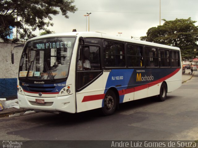 Transportes Machado RJ 162.002 na cidade de Duque de Caxias, Rio de Janeiro, Brasil, por André Luiz Gomes de Souza. ID da foto: 674366.