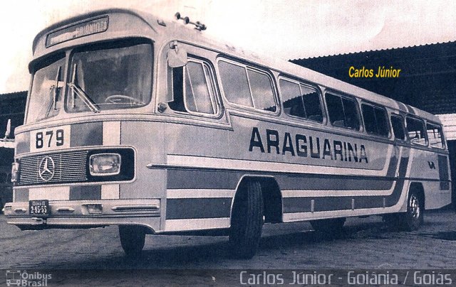 Viação Araguarina 879 na cidade de Goiânia, Goiás, Brasil, por Carlos Júnior. ID da foto: 673317.