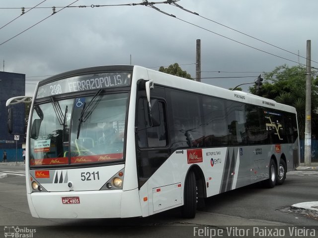 Metra - Sistema Metropolitano de Transporte 5211 na cidade de São Paulo, São Paulo, Brasil, por Felipe Vitor Paixão Vieira. ID da foto: 674623.