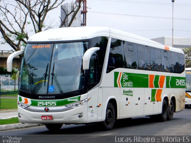 Cia. São Geraldo de Viação 21455 na cidade de Vitória, Espírito Santo, Brasil, por Lucas  Ribeiro. Número da foto: #675150.