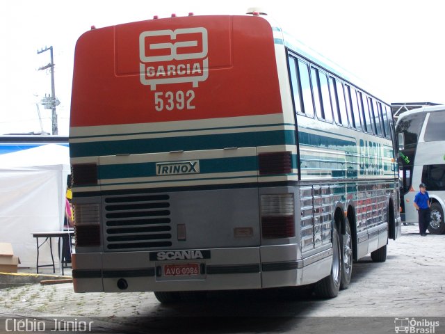 Viação Garcia 5392 na cidade de Curitiba, Paraná, Brasil, por Clébio Júnior. Número da foto: #677506.