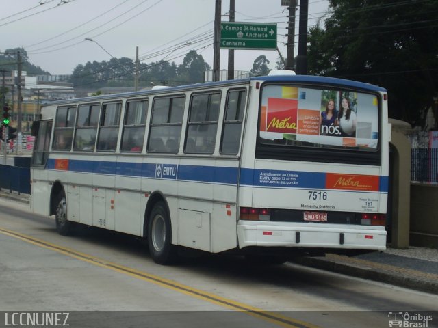 Metra - Sistema Metropolitano de Transporte 7516 na cidade de Diadema, São Paulo, Brasil, por Luis Nunez. Número da foto: #676911.