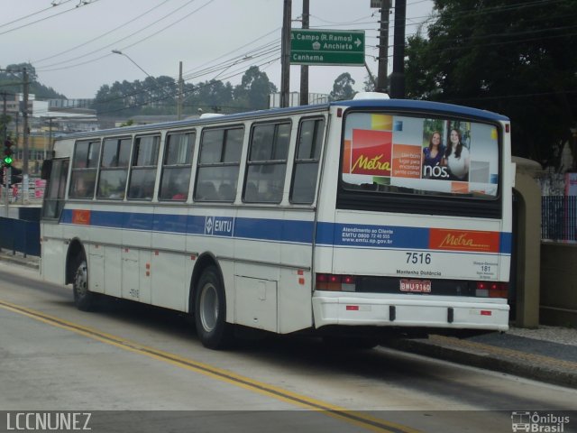 Metra - Sistema Metropolitano de Transporte 7516 na cidade de Diadema, São Paulo, Brasil, por Luis Nunez. ID da foto: 676911.