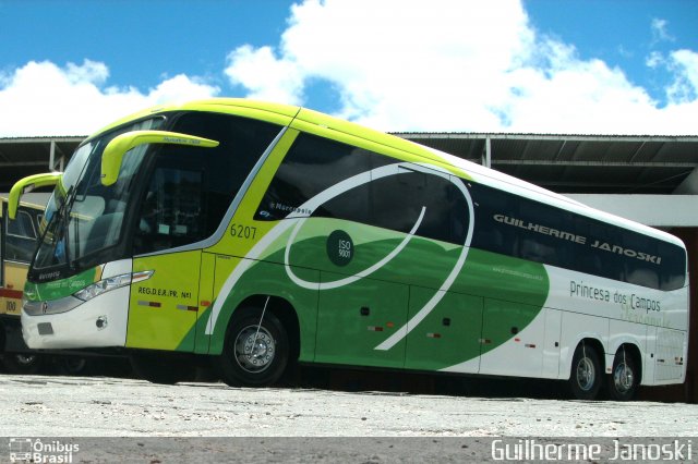 Expresso Princesa dos Campos 6207 na cidade de Curitiba, Paraná, Brasil, por Guilherme Janoski. Número da foto: #680005.