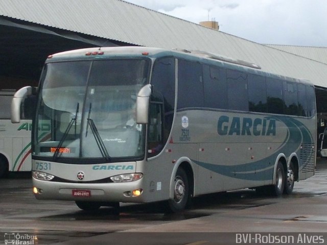 Viação Garcia 7531 na cidade de Maringá, Paraná, Brasil, por Robson Alves. Número da foto: #681005.