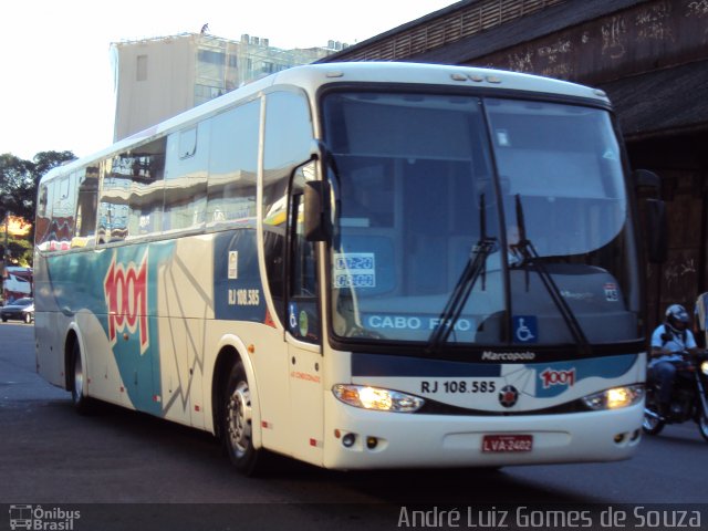 Auto Viação 1001 RJ 108.585 na cidade de Rio de Janeiro, Rio de Janeiro, Brasil, por André Luiz Gomes de Souza. ID da foto: 683065.