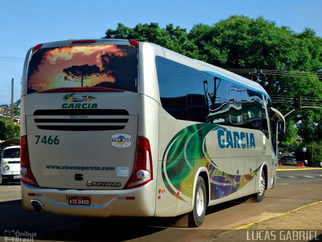 Viação Garcia 7466 na cidade de Telêmaco Borba, Paraná, Brasil, por Lucas Gabriel. Número da foto: #683754.