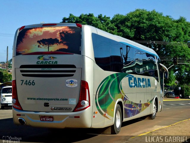 Viação Garcia 7466 na cidade de Telêmaco Borba, Paraná, Brasil, por Lucas Gabriel. ID da foto: 683754.