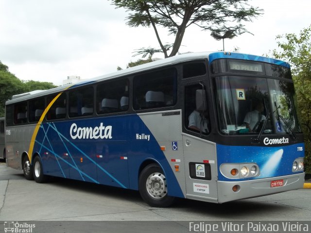 Viação Cometa 7705 na cidade de São Paulo, São Paulo, Brasil, por Felipe Vitor Paixão Vieira. ID da foto: 685017.