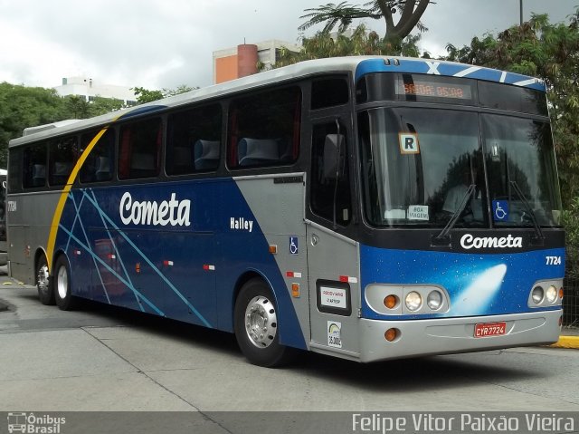 Viação Cometa 7724 na cidade de São Paulo, São Paulo, Brasil, por Felipe Vitor Paixão Vieira. ID da foto: 684970.