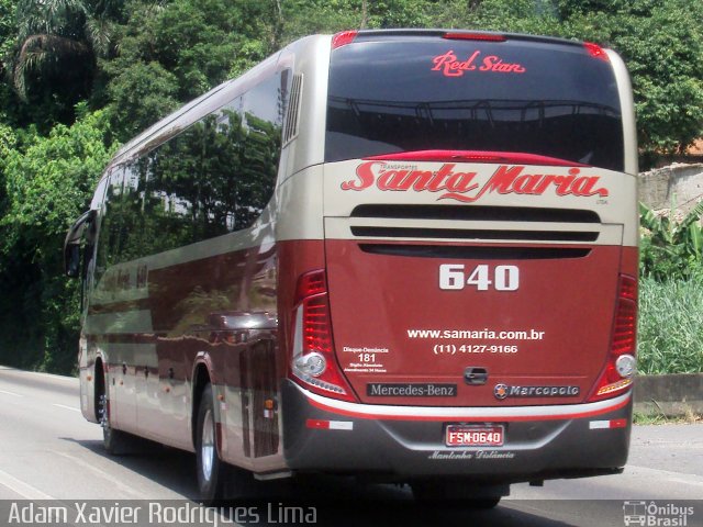 Santa Maria Fretamento e Turismo > Transportes Santa Maria(SP) 640 na cidade de Cubatão, São Paulo, Brasil, por Adam Xavier Rodrigues Lima. Número da foto: #689342.