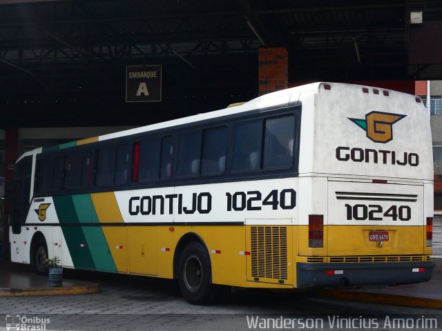 Empresa Gontijo de Transportes 10240 na cidade de Coronel Fabriciano, Minas Gerais, Brasil, por Wanderson Vinícius Amorim. ID da foto: 688986.