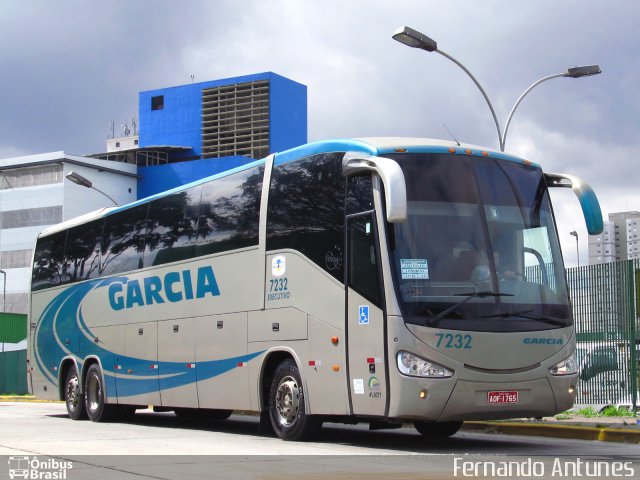 Viação Garcia 7232 na cidade de São Paulo, São Paulo, Brasil, por Fernando Antunes. Número da foto: #691501.
