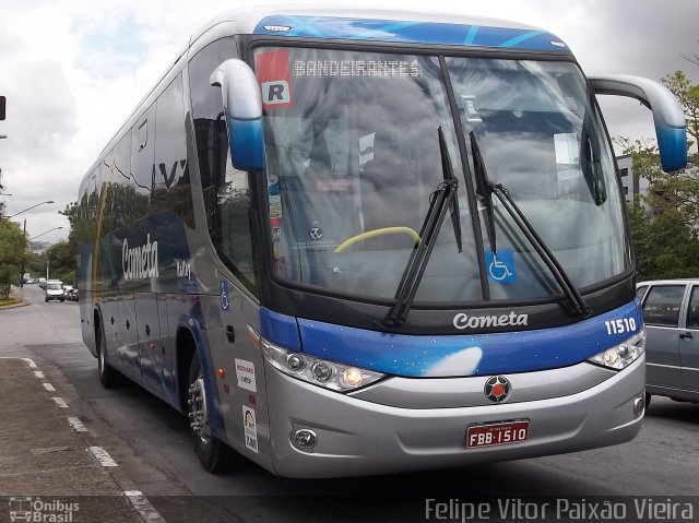 Viação Cometa 11510 na cidade de São Paulo, São Paulo, Brasil, por Felipe Vitor Paixão Vieira. ID da foto: 692676.