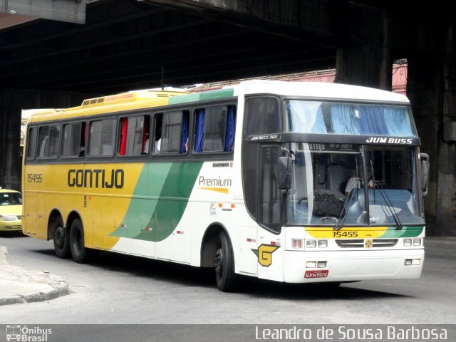 Empresa Gontijo de Transportes 15455 na cidade de Rio de Janeiro, Rio de Janeiro, Brasil, por Leandro de Sousa Barbosa. ID da foto: 649157.