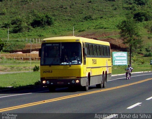 Viação Itapemirim 30153 na cidade de Leopoldina, Minas Gerais, Brasil, por Aguinaldo José da Silva. ID da foto: 648842.